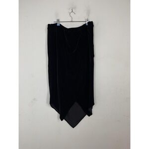 Susan Ross Skirt Womens 14 Black Velvet Asymmetrical Hem Witchy Fairy‎ Evening